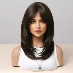 Black and brown with bangs