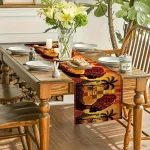African Table Runner - Vibrant Polyester Rectangular Decor