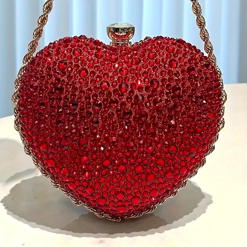Heart shaped clutch -Red 1