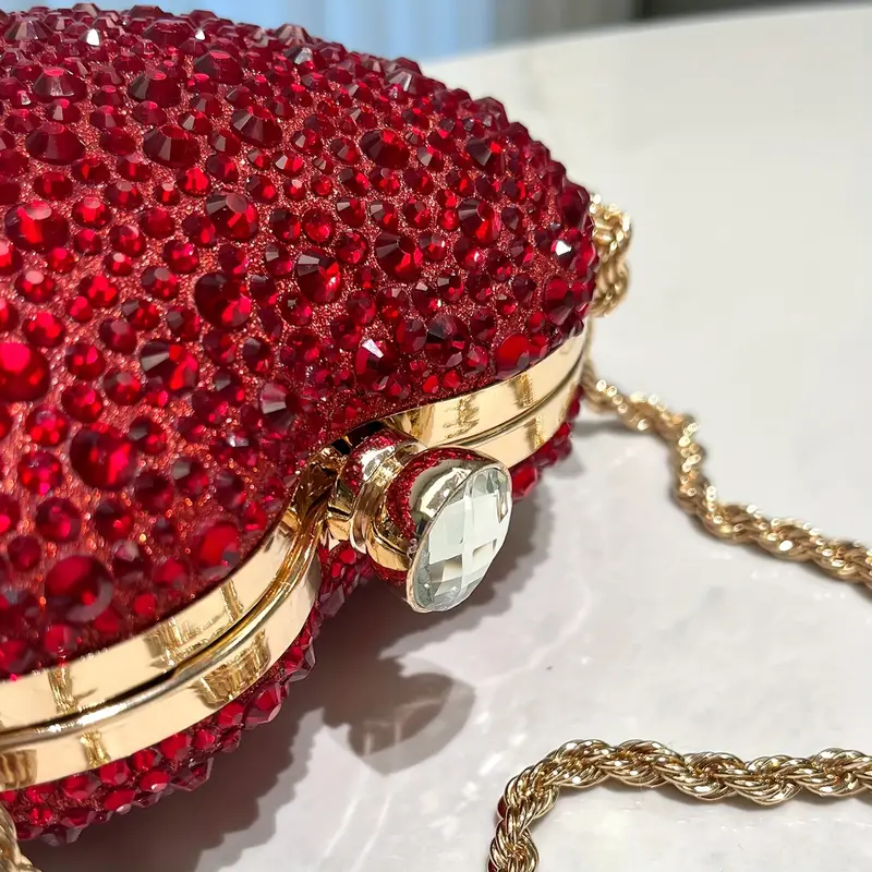 Heart shaped clutch -Red 4