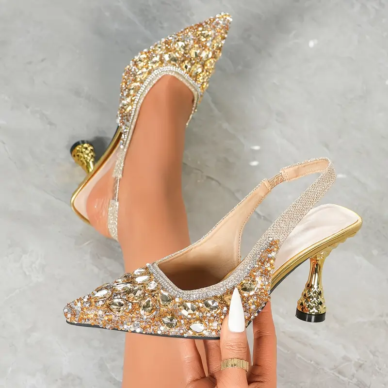 Rhinestone High Heels 1