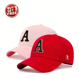 Embroidered Letter A Baseball Caps, Unisex